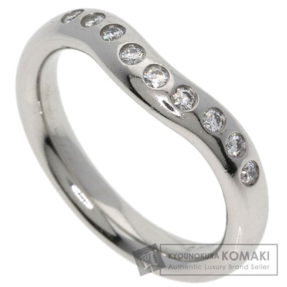 TIFFANY&Co. Curved band Diamond Ring Platinum PT950 Ladies [Used]
