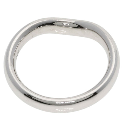 TIFFANY&Co. Curved band Diamond Ring Platinum PT950 Ladies [Used]