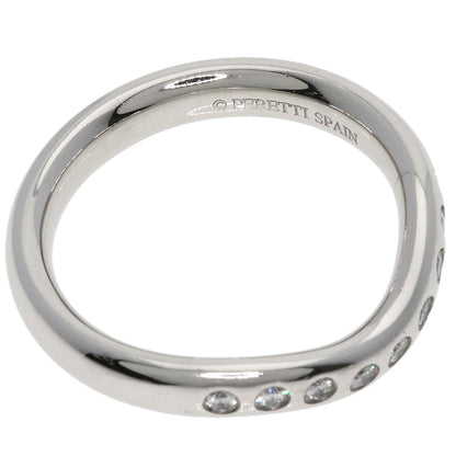 TIFFANY&Co. Curved band Diamond Ring Platinum PT950 Ladies [Used]