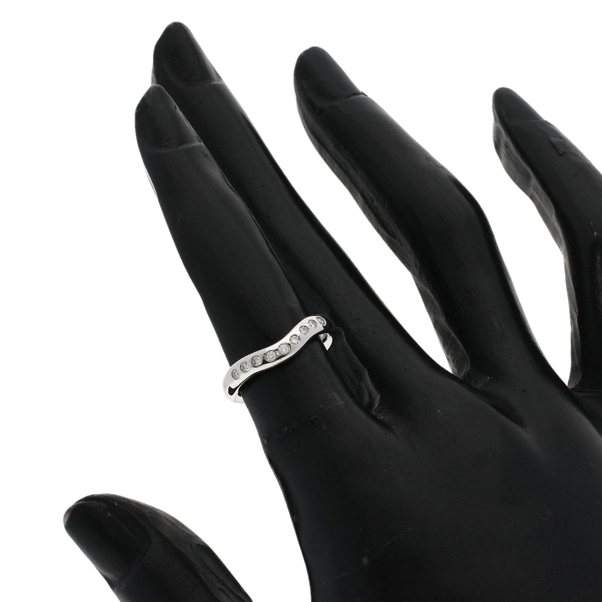 TIFFANY&Co. Curved band Diamond Ring Platinum PT950 Ladies [Used]