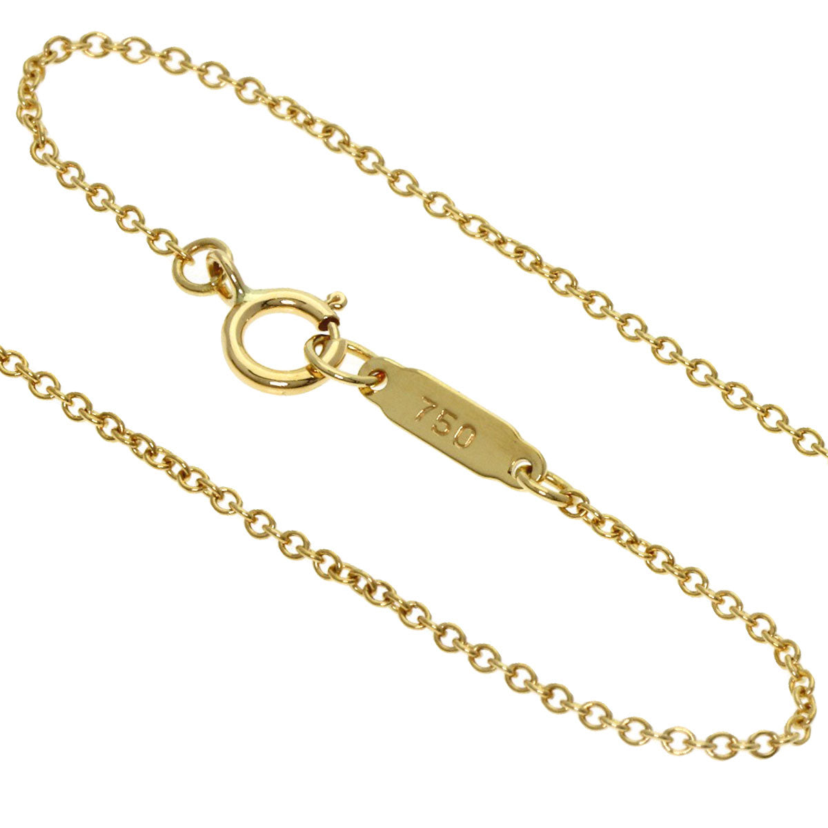 TIFFANY&Co. Dots Cross Diamond Necklace K18 Yellow Gold Ladies [Used]