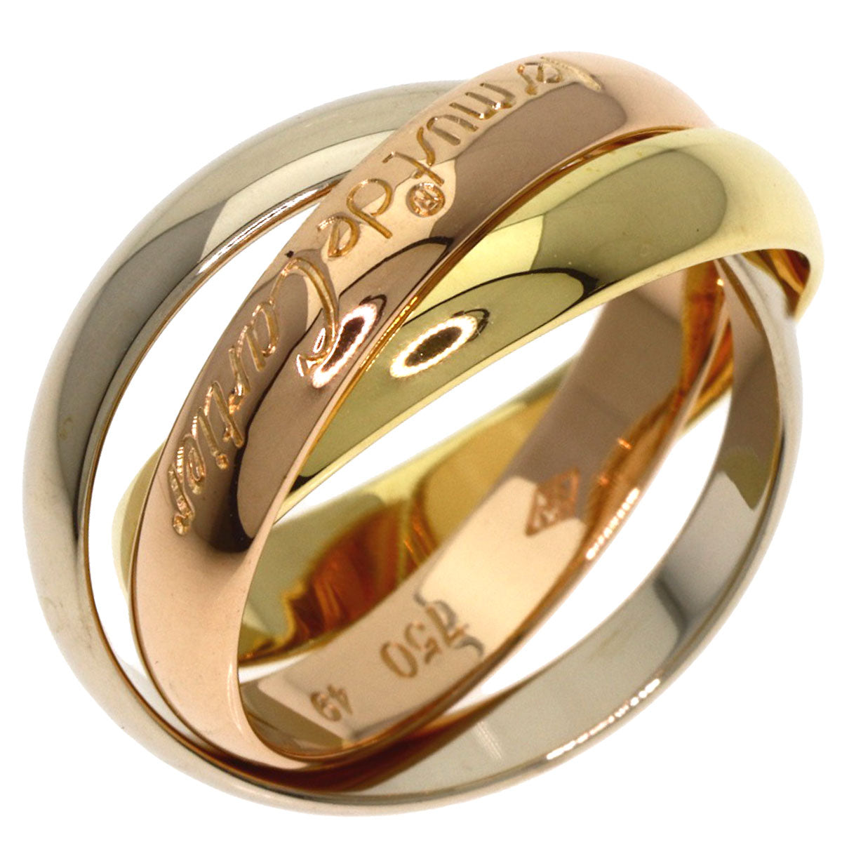 CARTIER Trinity #49 Ring K18 Yellow Gold K18 White GoldLadies [Used]