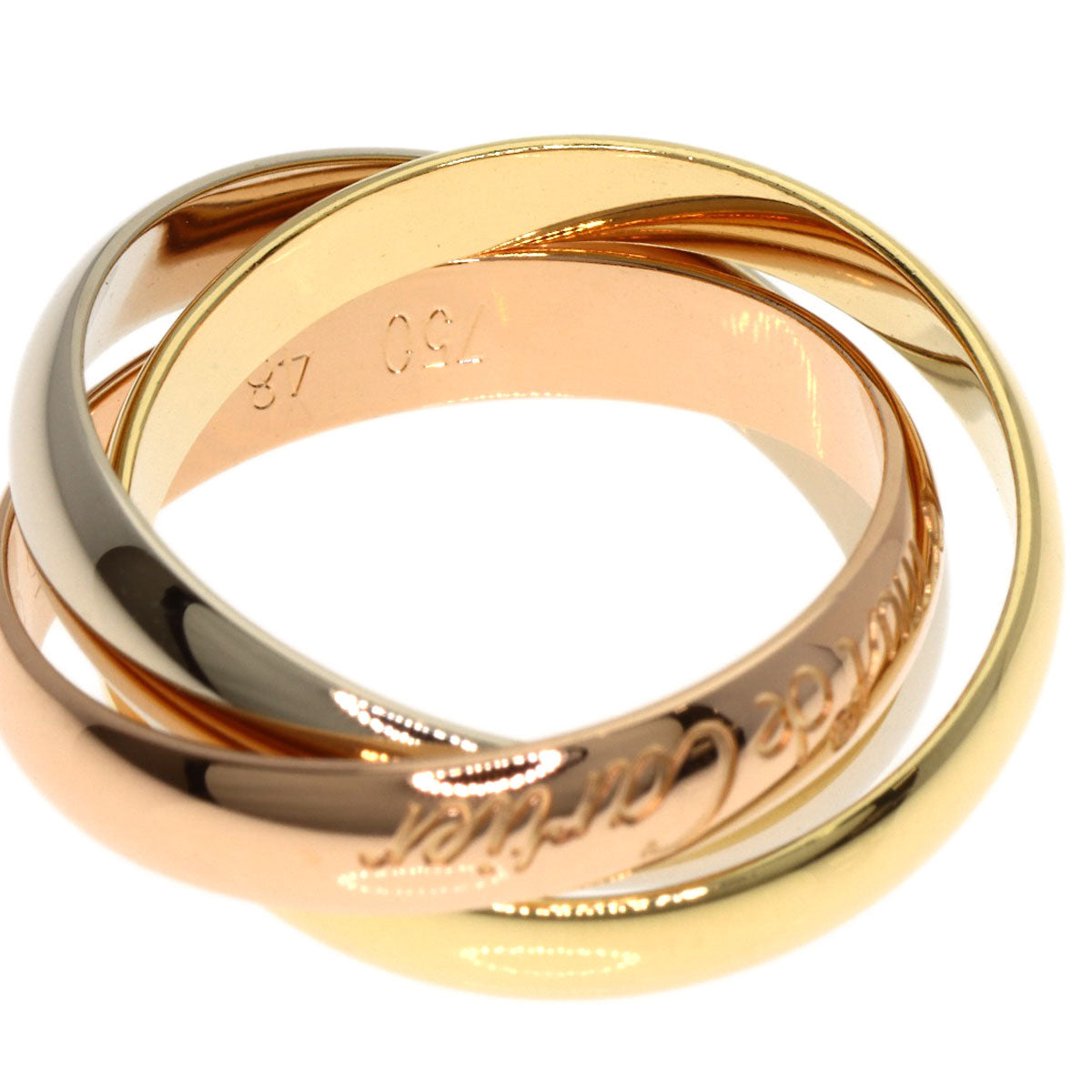CARTIER Trinity #48 Ring K18 Yellow Gold K18 White GoldLadies [Used]