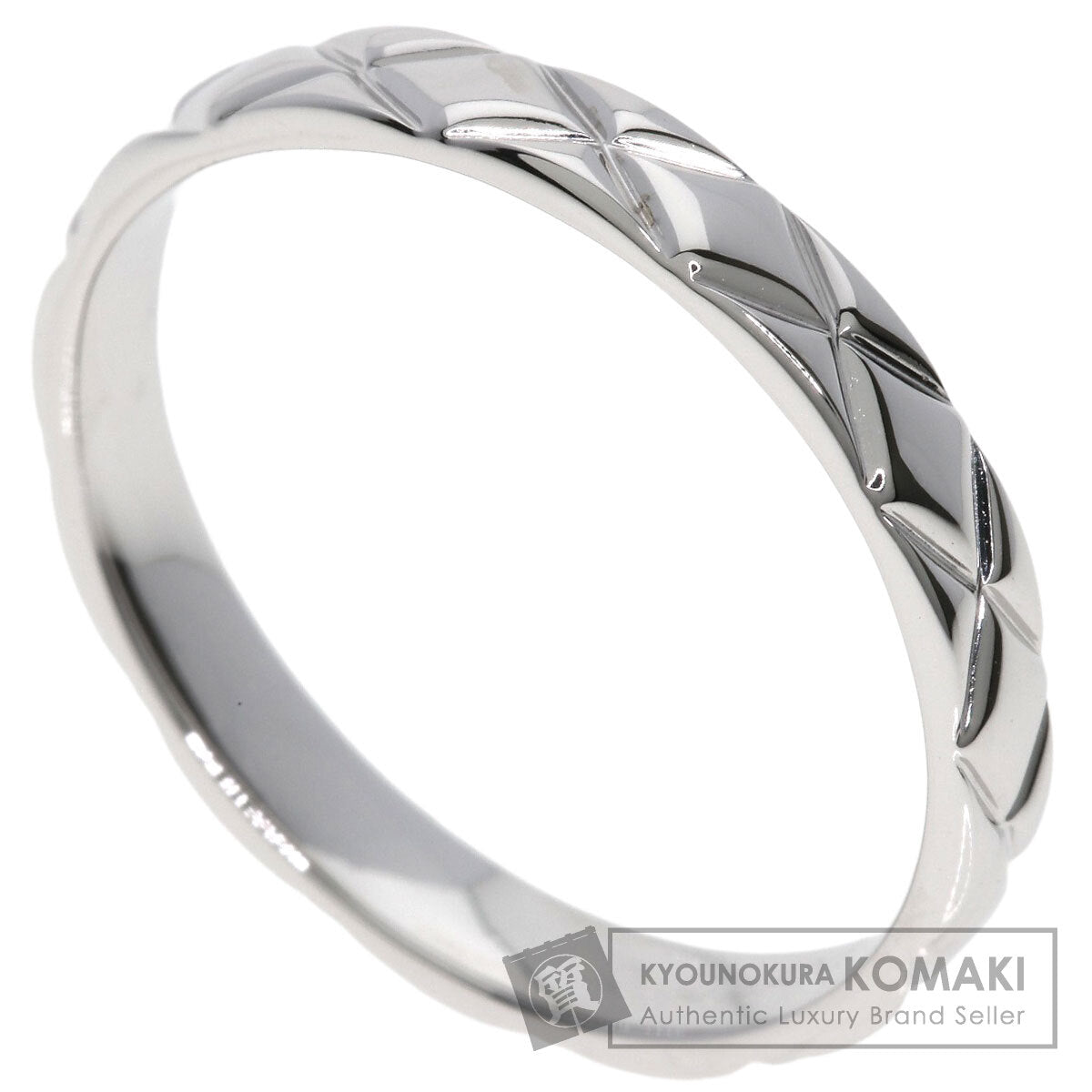 CHANEL Matelasse #64 Ring K18 White Gold Ladies [Used]