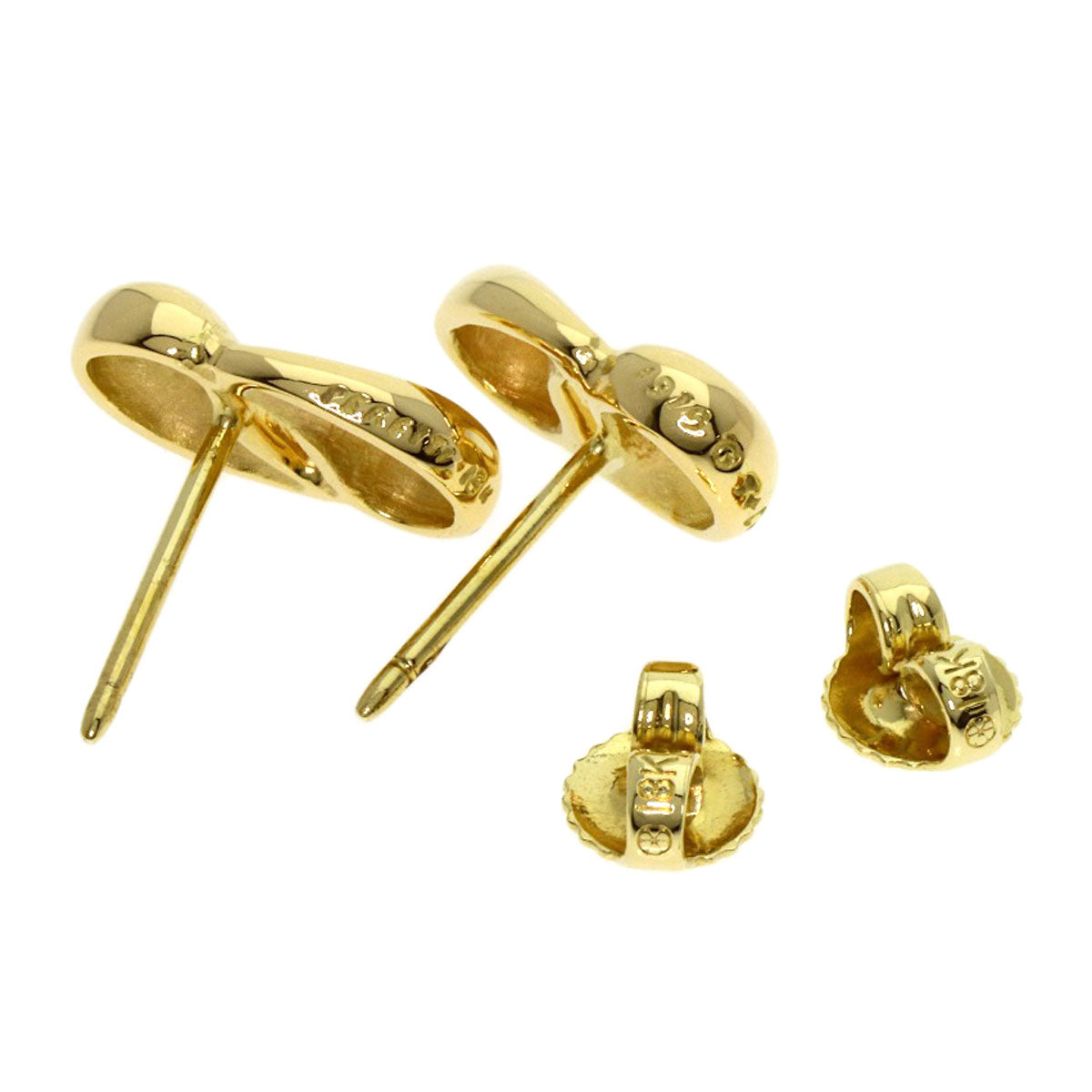 TIFFANY&Co. Double teardrop earring K18 Yellow Gold Ladies [Used]