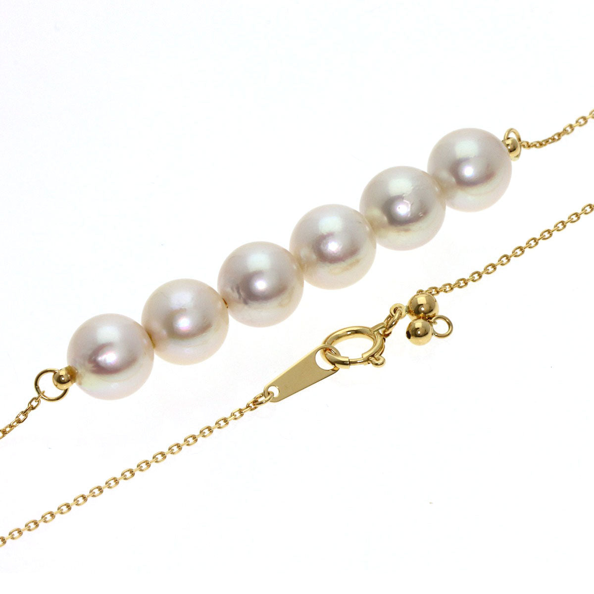 Pearl Pearl Necklace K18 Yellow Gold 6.2g　Ladies