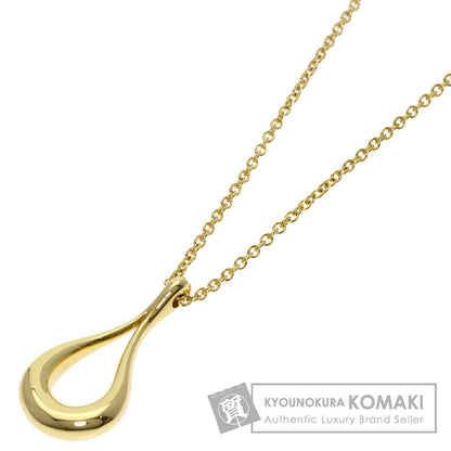 TIFFANY&Co. open teardrop Necklace K18 Yellow Gold Ladies [Used]