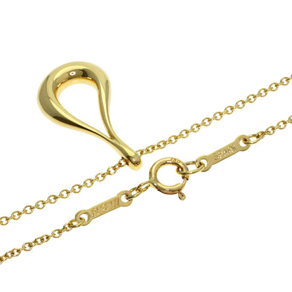 TIFFANY&Co. open teardrop Necklace K18 Yellow Gold Ladies [Used]