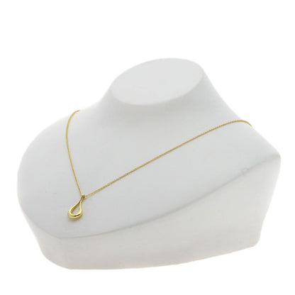 TIFFANY&Co. open teardrop Necklace K18 Yellow Gold Ladies [Used]
