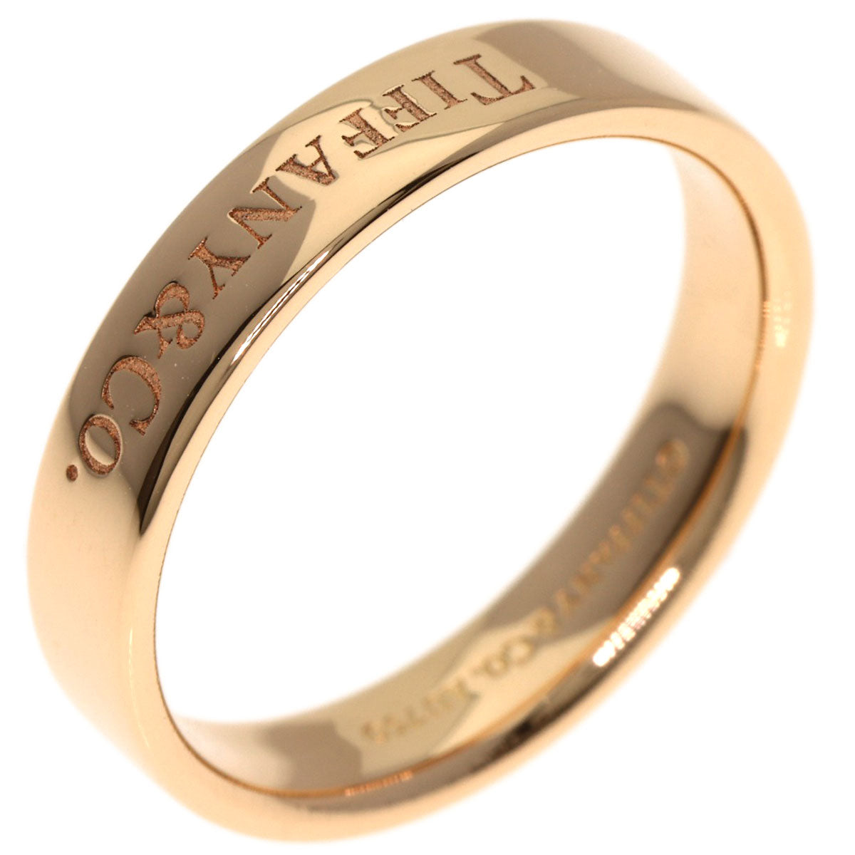 TIFFANY&Co. Flat band Ring K18 Pink Gold Ladies [Used]