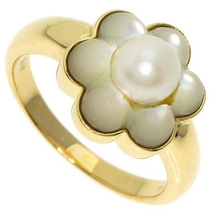 Ponte Vecchio Flower motif Ring K18 Yellow Gold Ladies [Used]