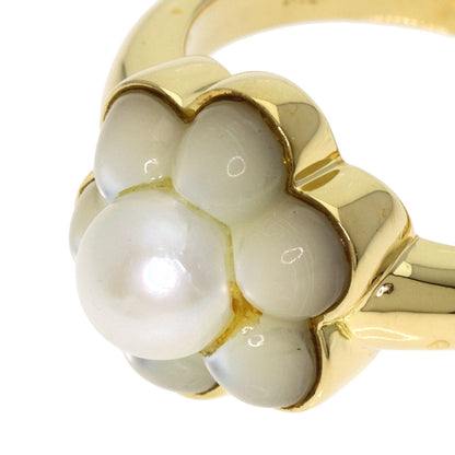 Ponte Vecchio Flower motif Ring K18 Yellow Gold Ladies [Used]