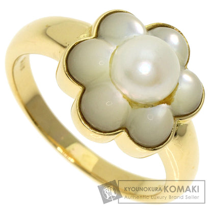 Ponte Vecchio Flower motif Ring K18 Yellow Gold Ladies [Used]