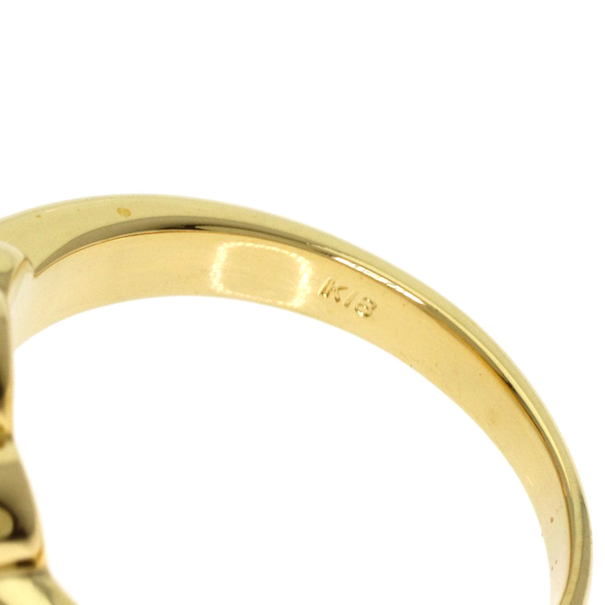 Ponte Vecchio Flower motif Ring K18 Yellow Gold Ladies [Used]