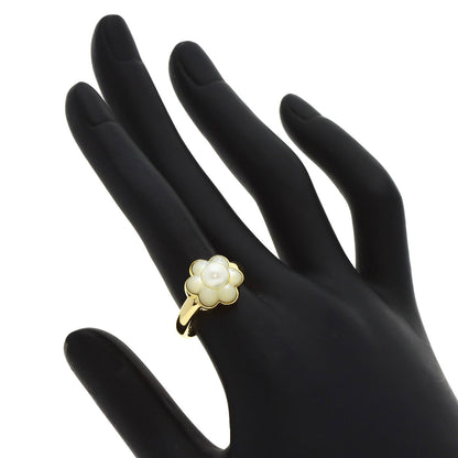 Ponte Vecchio Flower motif Ring K18 Yellow Gold Ladies [Used]