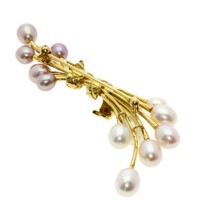 MIKIMOTO Freshwater Pearl Pearl Brooch K18 Yellow Gold Ladies [Used]