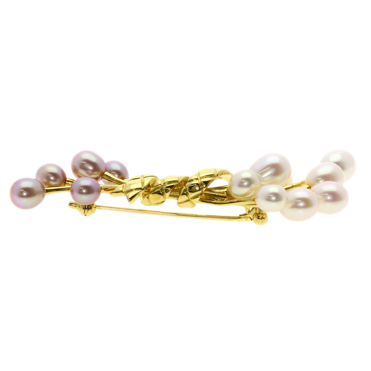 MIKIMOTO Freshwater Pearl Pearl Brooch K18 Yellow Gold Ladies [Used]