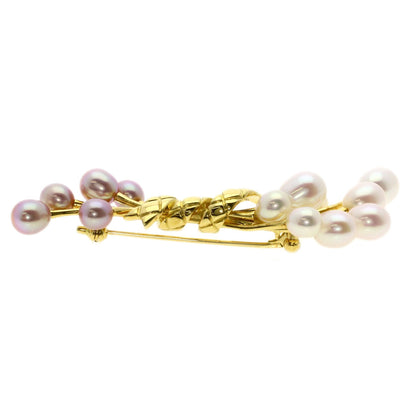 MIKIMOTO Freshwater Pearl Pearl Brooch K18 Yellow Gold Ladies [Used]