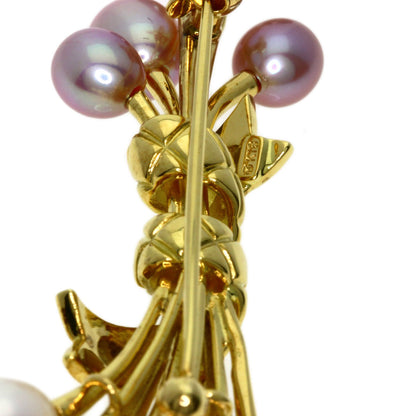MIKIMOTO Freshwater Pearl Pearl Brooch K18 Yellow Gold Ladies [Used]
