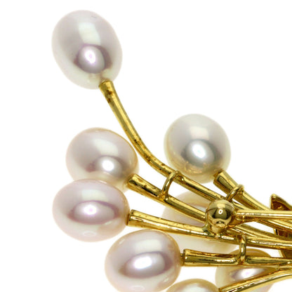 MIKIMOTO Freshwater Pearl Pearl Brooch K18 Yellow Gold Ladies [Used]