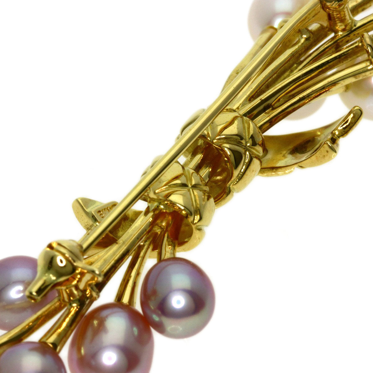 MIKIMOTO Freshwater Pearl Pearl Brooch K18 Yellow Gold Ladies [Used]