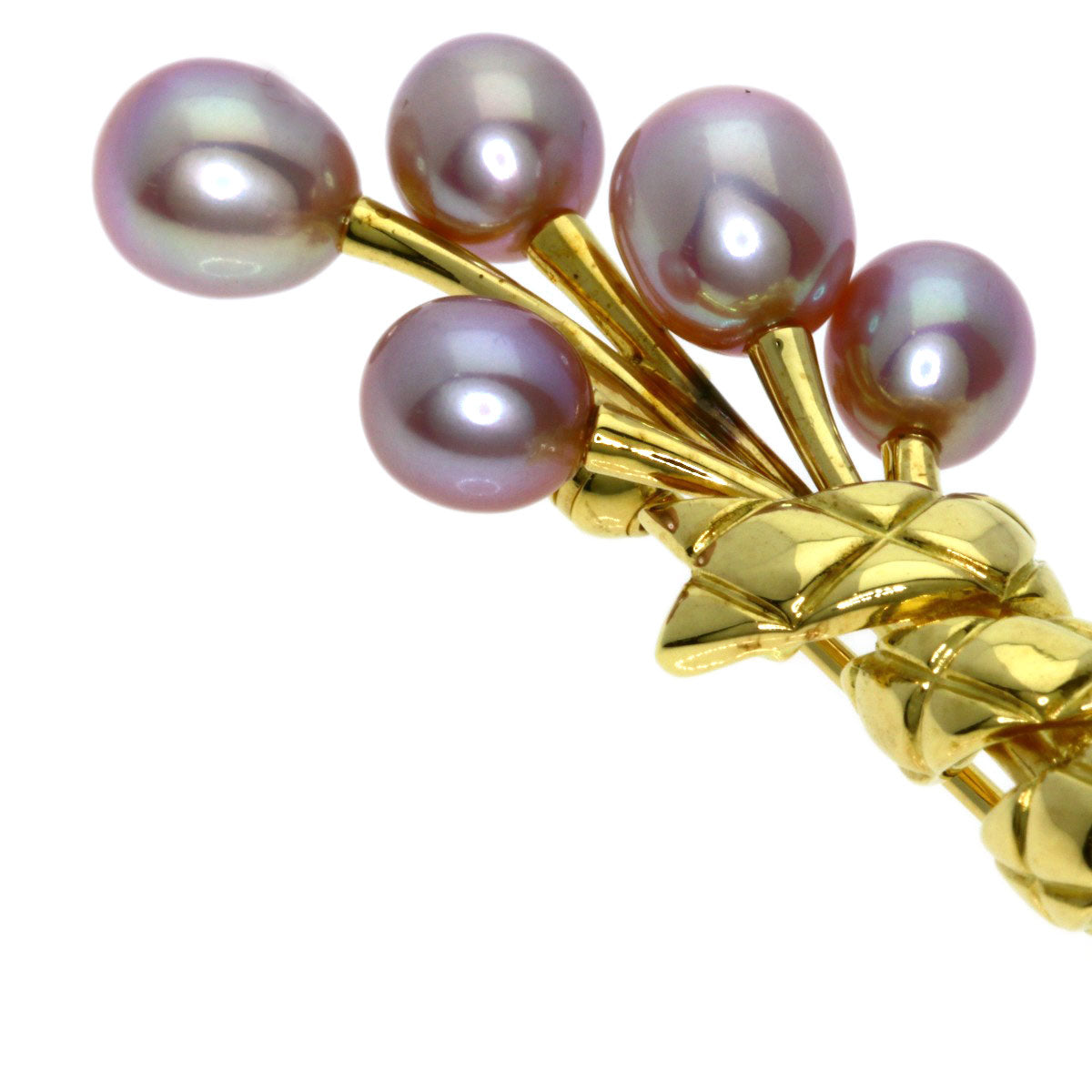MIKIMOTO Freshwater Pearl Pearl Brooch K18 Yellow Gold Ladies [Used]