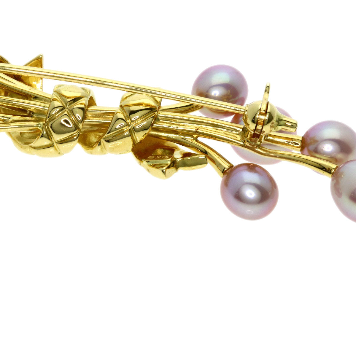 MIKIMOTO Freshwater Pearl Pearl Brooch K18 Yellow Gold Ladies [Used]