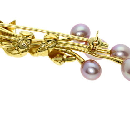 MIKIMOTO Freshwater Pearl Pearl Brooch K18 Yellow Gold Ladies [Used]