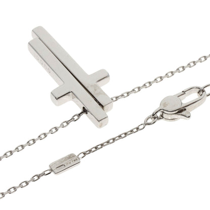 GUCCI Separate Cross Diamond Necklace K18 White Gold Ladies [Used]