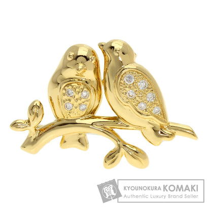 TASAKI Small bird motif Diamond Brooch K18 Yellow Gold Ladies [Used]