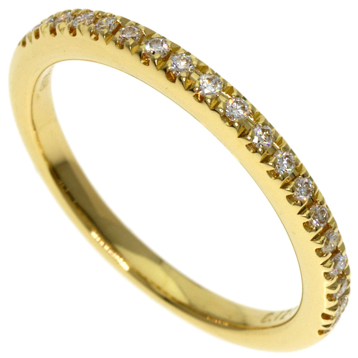 MIKIMOTO Half Eternity Diamond Ring K18 Yellow Gold Ladies [Used]