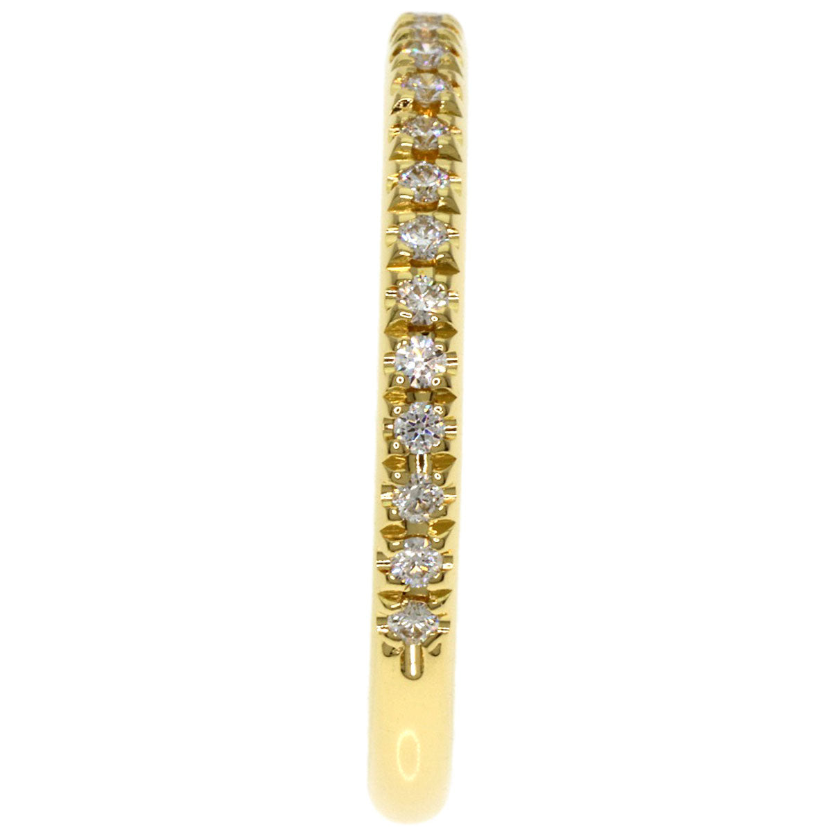 MIKIMOTO Half Eternity Diamond Ring K18 Yellow Gold Ladies [Used]