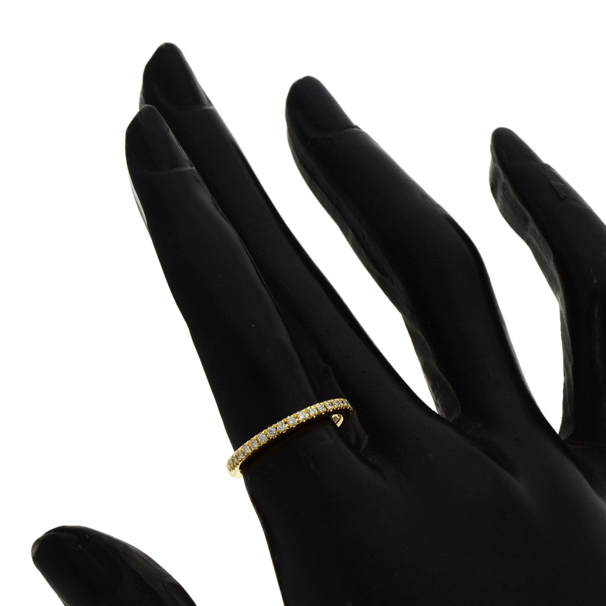 MIKIMOTO Half Eternity Diamond Ring K18 Yellow Gold Ladies [Used]