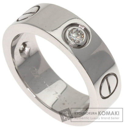 CARTIER love ring 3P Diamond #47 Ring K18 White Gold Ladies [Used]