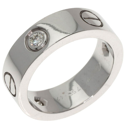 CARTIER love ring 3P Diamond #47 Ring K18 White Gold Ladies [Used]
