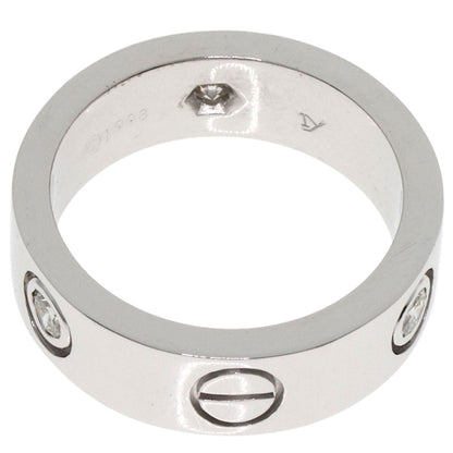 CARTIER love ring 3P Diamond #47 Ring K18 White Gold Ladies [Used]