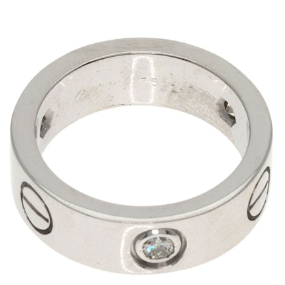CARTIER love ring 3P Diamond #47 Ring K18 White Gold Ladies [Used]