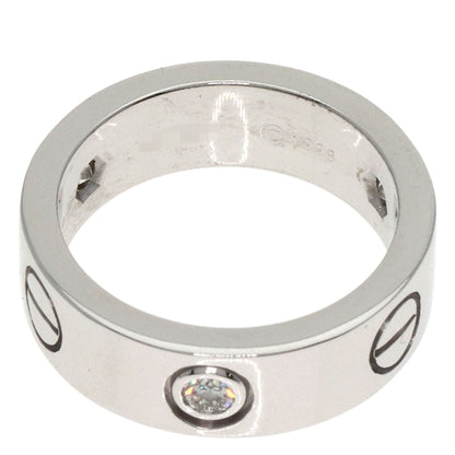 CARTIER love ring 3P Diamond #47 Ring K18 White Gold Ladies [Used]