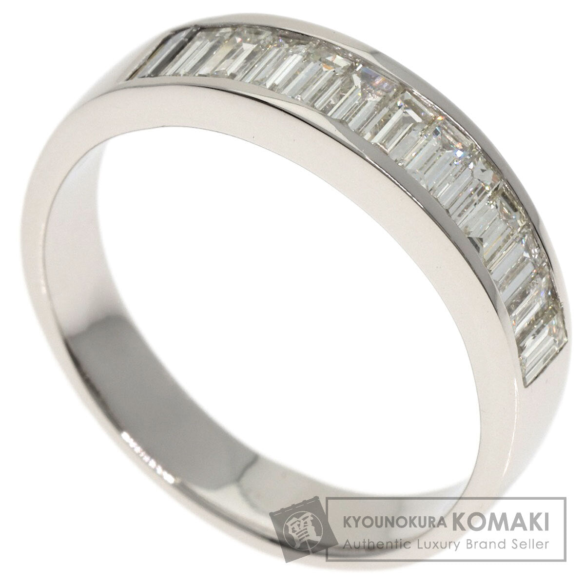 1ct Bucket Diamond Half Eternity Ring Platinum PT900 7.2g　Ladies