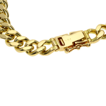 0.84ct Curb chain Kihei Diamond Bracelet K18 Yellow Gold 27.3g　Ladies