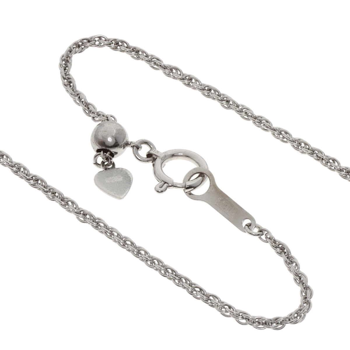 1.4ct 7P Flower Diamond Necklace K18 White Gold 12.4g　Ladies