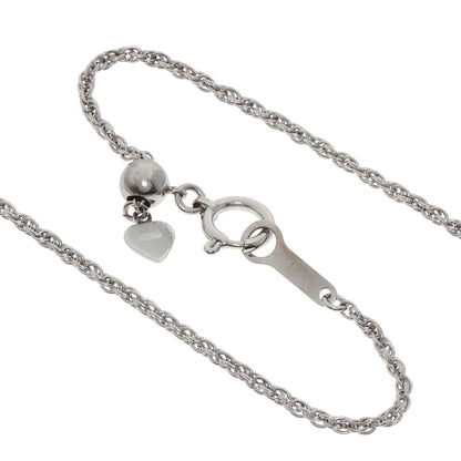 1.4ct 7P Flower Diamond Necklace K18 White Gold 12.4g　Ladies