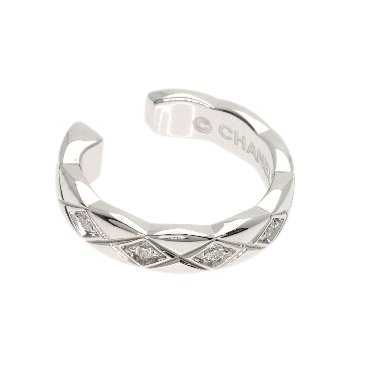 CHANEL Coco Crush Diamond Ear Cuff Earring K18 White Gold Ladies [Used]