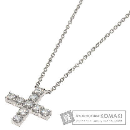 HARRY WINSTON Mini Cross Diamond Necklace Platinum PT950 Ladies [Used]