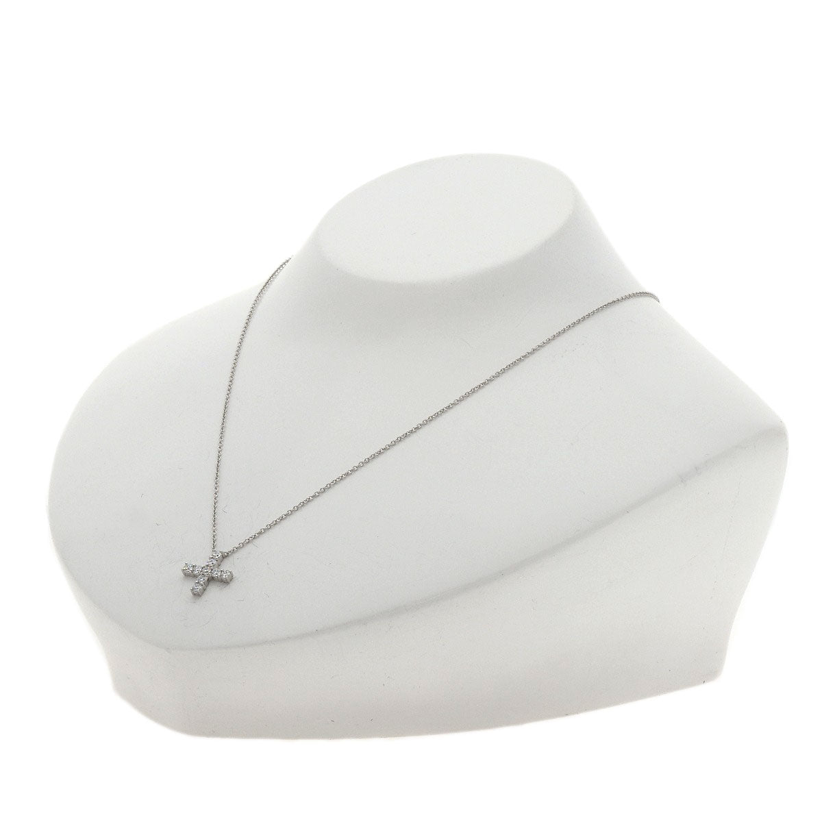 HARRY WINSTON Mini Cross Diamond Necklace Platinum PT950 Ladies [Used]