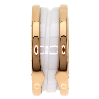 BVLGARI B.zero1 3-band Ceramic #49 Ring K18 Pink Gold Ladies [Used]