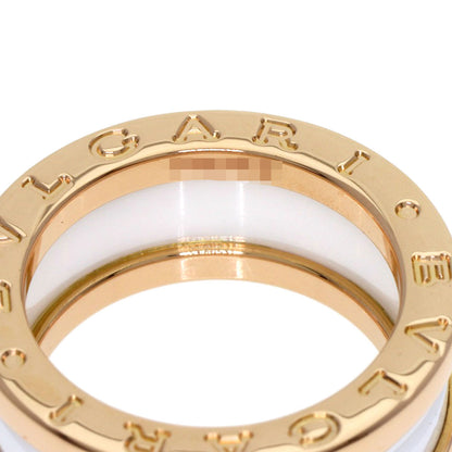BVLGARI B.zero1 3-band Ceramic #49 Ring K18 Pink Gold Ladies [Used]