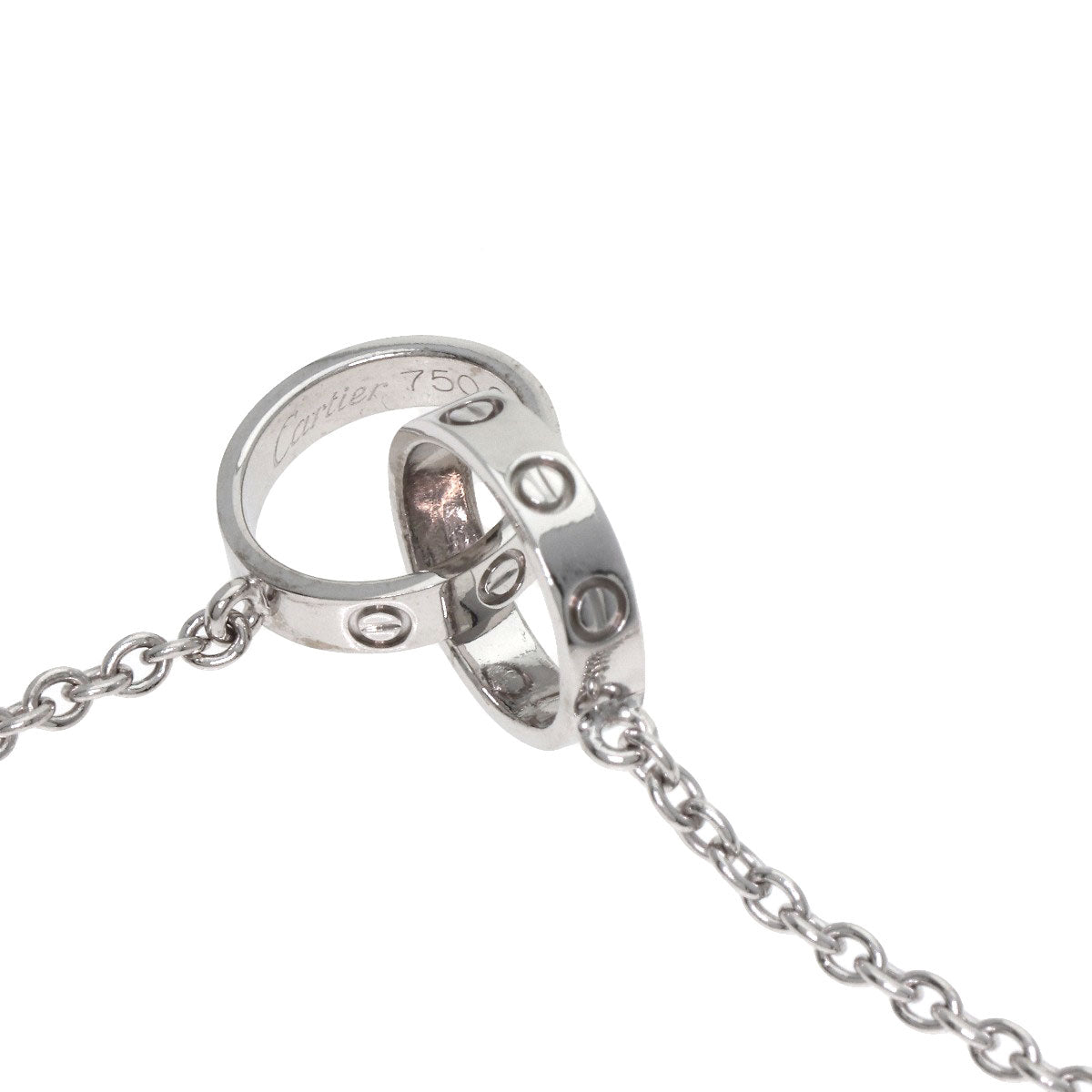 CARTIER baby love Necklace K18 White Gold Ladies [Used]