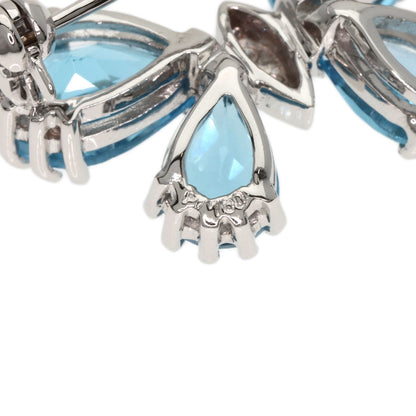 Ponte Vecchio Butterfly Diamond Color Stone Brooch K18 White Gold Ladies [Used]