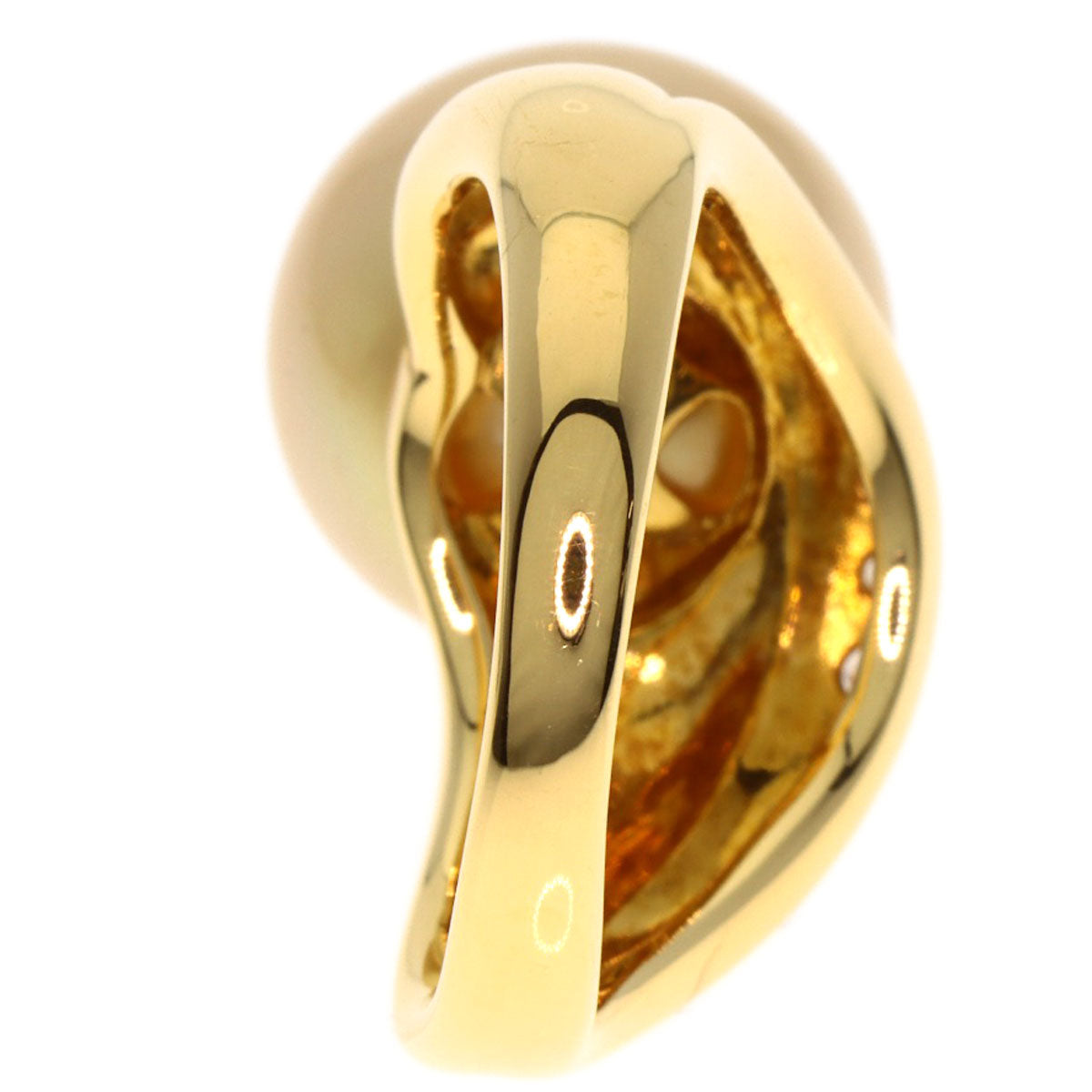 TASAKI Pearl Pearl Diamond Ring K18 Yellow Gold Ladies [Used]